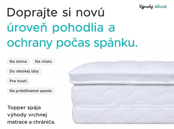 Dvojvrstvový chránič matraca - TOPPER 90x200 cm