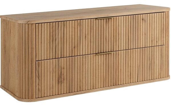 ELEGANCE dub craft zlatý C120 závesná skrinka pod umývadlo 120 cm s vrchnou doskou