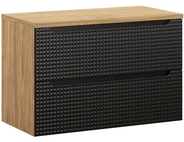 LUXOR Black 82-90-2S-D závesná skrinka pod umývadlo 90 cm