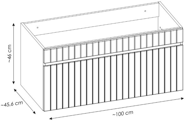 ICONIC white 82-100-D-1S skrinka pod umývadlo 100 cm