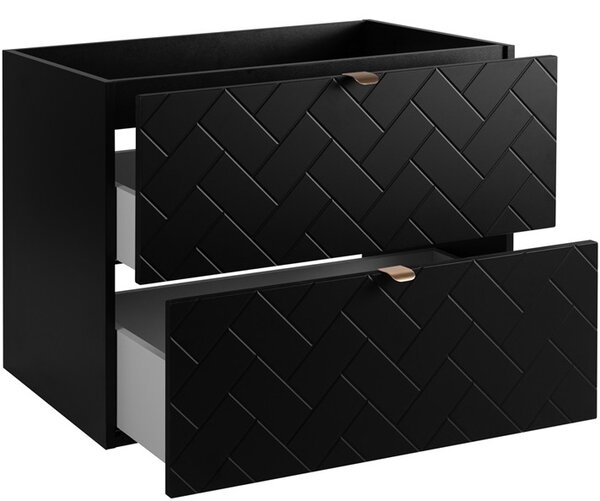 TREND čierny matný B80 závesná skrinka pod umývadlo 80 cm