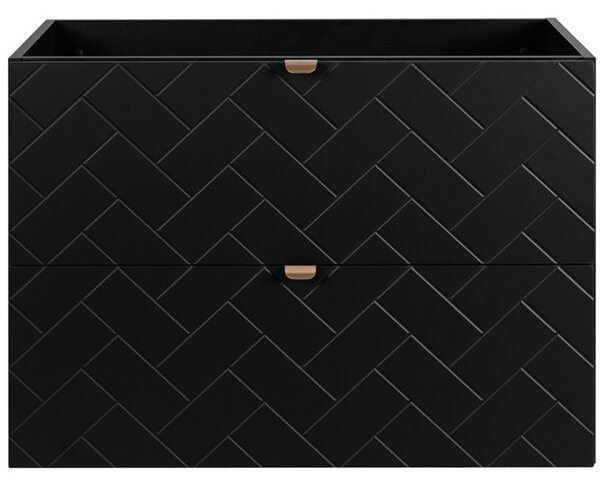 TREND čierny matný B80 závesná skrinka pod umývadlo 80 cm