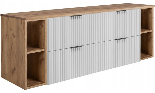 FLOW biely matný W160-R6060RDC závesná skrinka pod umývadlo 160 cm