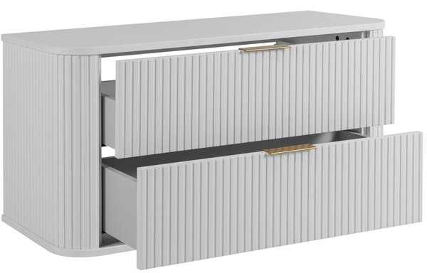 ELEGANCE biela W100 závesná skrinka pod umývadlo 100 cm s vrchnou doskou