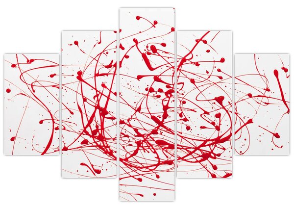 Obraz technikou Drippingu (150x105 cm)