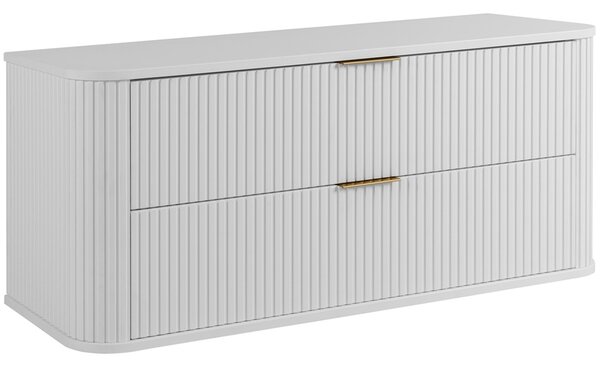 ELEGANCE biela W120 závesná skrinka pod umývadlo 120 cm s vrchnou doskou