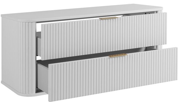 ELEGANCE biela W120 závesná skrinka pod umývadlo 120 cm s vrchnou doskou