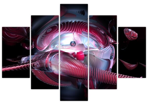 Obraz - Abstrakcie, vesmírne červy (150x105 cm)