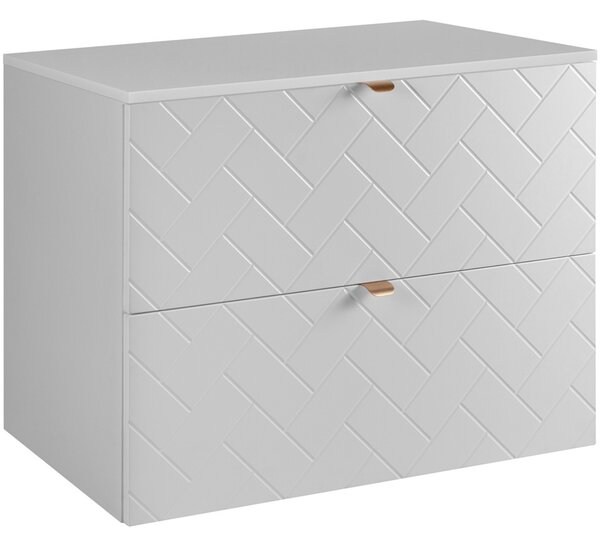 TREND biely matný W80DW závesná skrinka pod umývadlo 80 cm