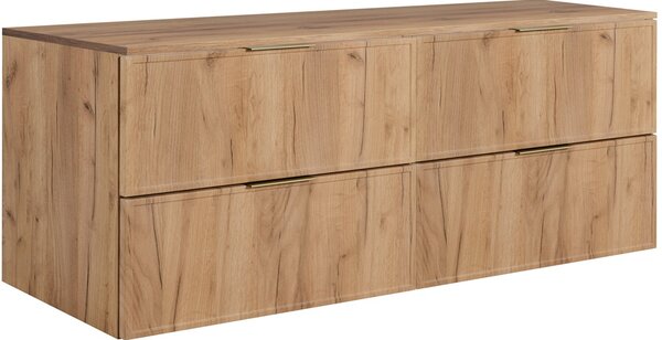 SLIM dub craft zlatý C160DC závesná skrinka pod umývadlo 160 cm