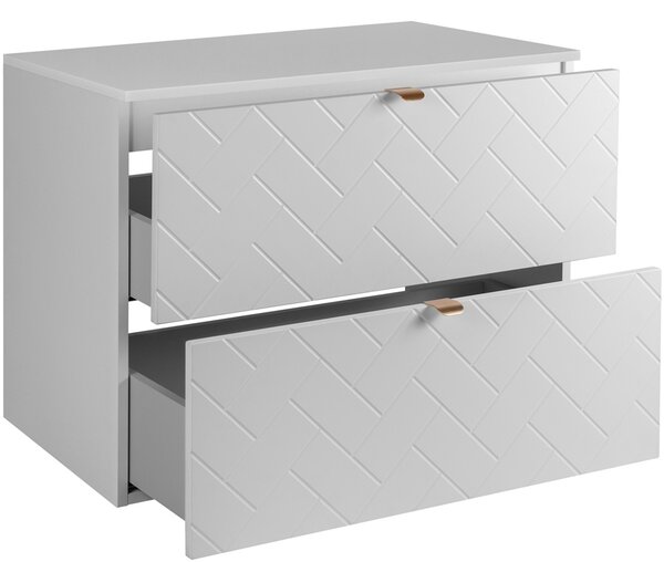 TREND biely matný W80DW závesná skrinka pod umývadlo 80 cm