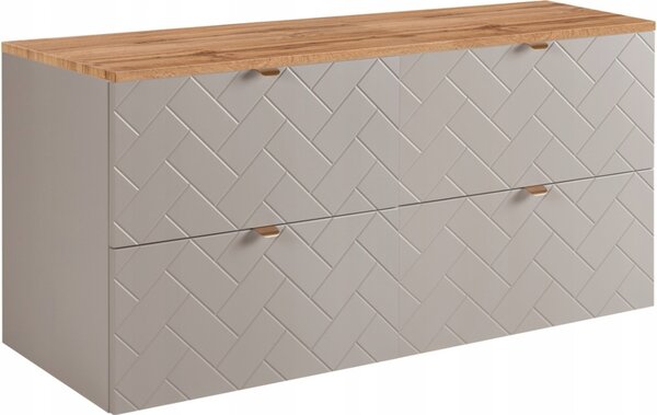 TREND kašmír K120DC závesná skrinka pod umývadlo 120 cm