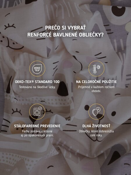 Bavlnené obliečky Renforcé - Mačacia invázia