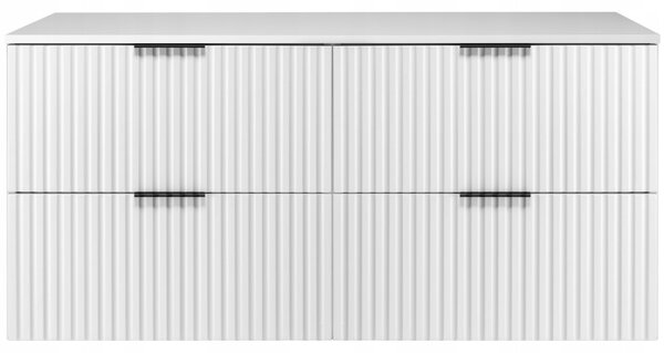 FLOW biely matný W120DW závesná skrinka pod umývadlo 120 cm