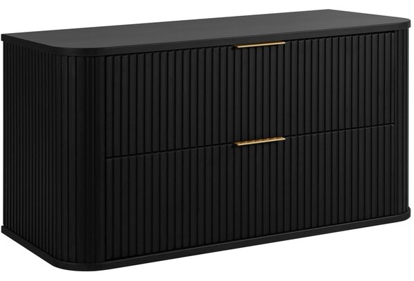 ELEGANCE čierna B100 závesná skrinka pod umývadlo 100 cm s vrchnou doskou