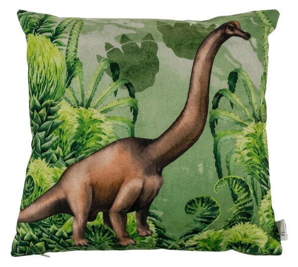 Dekoratívny vankúšik BRACHIOSAURUS 40x40 cm, zelený