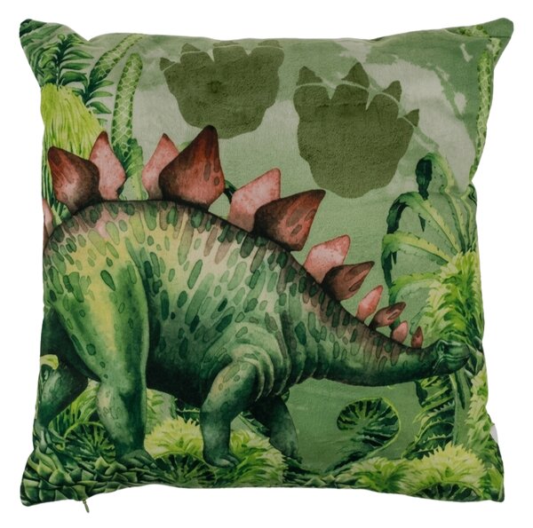 Dekoratívny vankúšik STEGOSAURUS 40x40 cm, zelený