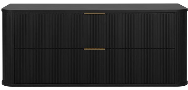 ELEGANCE čierna B120 závesná skrinka pod umývadlo 120 cm s vrchnou doskou
