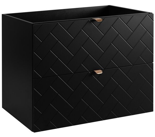 TREND čierny matný B80 závesná skrinka pod umývadlo 80 cm