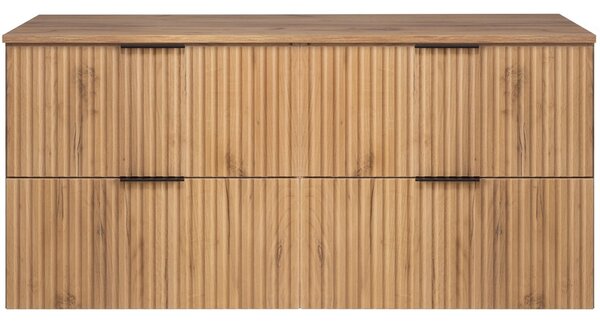 FLOW dub craft zlatý C120DC závesná skrinka pod umývadlo s doskou 120 cm