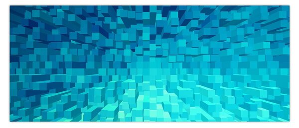 Obraz - abstraktné kocky (120x50 cm)