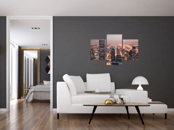 Obraz svietiacej metropoly (90x60 cm)