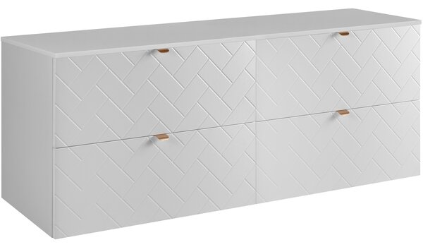 TREND biely matný W160DW závesná skrinka pod umývadlo 160 cm