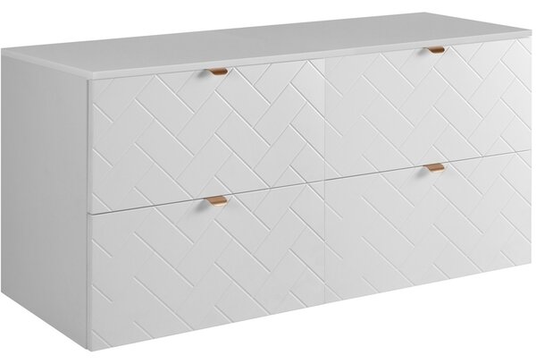 TREND biely matný W120DW závesná skrinka pod umývadlo 120 cm