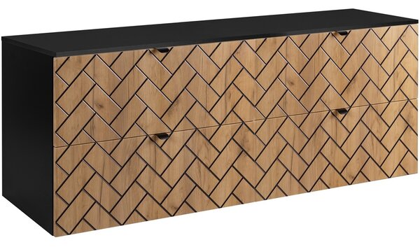 TREND dub craft zlatý C160DB závesná skrinka pod umývadlo 160 cm
