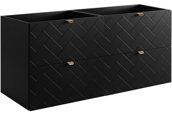 TREND čierny matný B120 závesná skrinka pod umývadlo 120 cm
