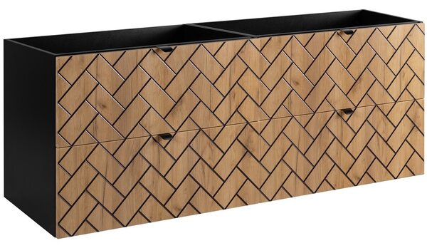 TREND dub craft zlatý C160 závesná skrinka pod umývadlo 160 cm