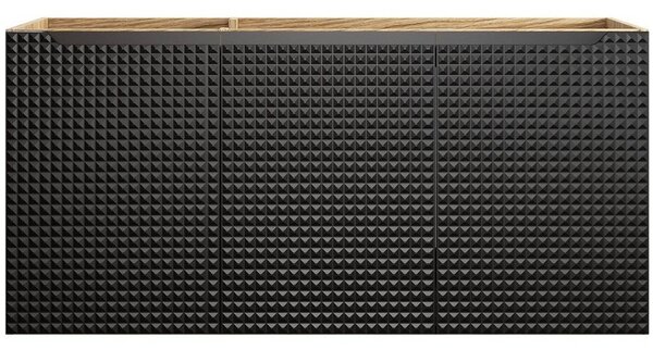 LUXOR Black 82-120-3D závesná skrinka pod umývadlo 120 cm
