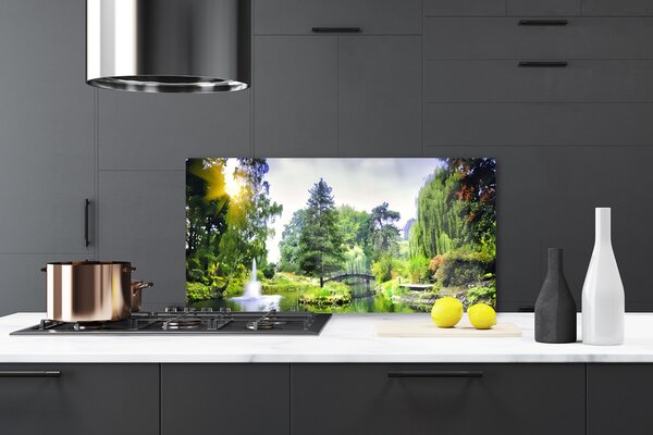 Nástenný panel  Les vodopád slnko príroda 120x60 cm