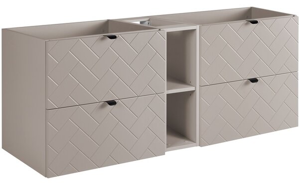 TREND kašmír K140 závesná skrinka pod umývadlo 140 cm