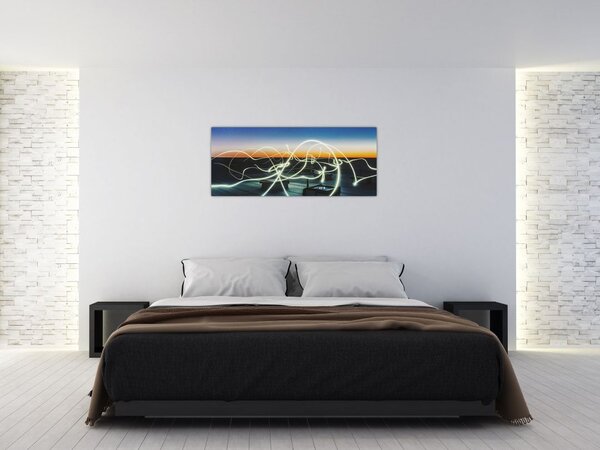 Obraz - pohľad na oblohu zo strechy (120x50 cm)