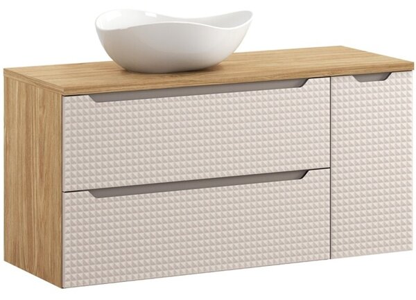 LUXOR Beige 82-120-90-30-DU kúpeľňová skrinka s umývadlami 120 cm