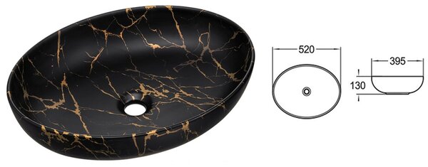 OCEAN Black 82-80-2S-DU skrinka s umývadlom 80 cm