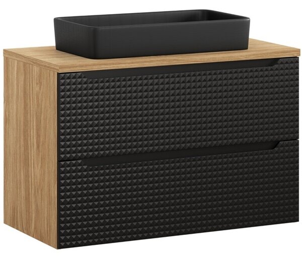 LUXOR Black 82-90-2S-DU skrinka s umývadlom 90 cm