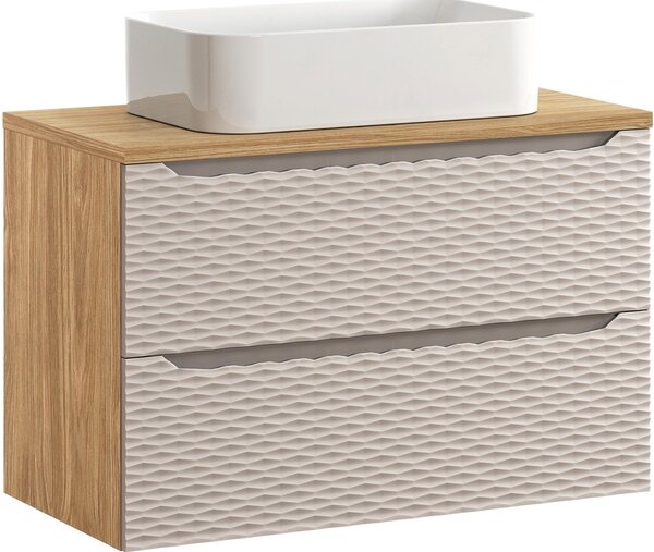 OCEAN Beige 82-90-2S-DU skrinka s umývadlom 90 cm