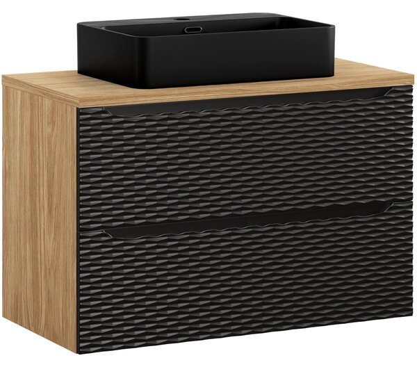 OCEAN Black 82-90-2S-DU skrinka s umývadlom 90 cm
