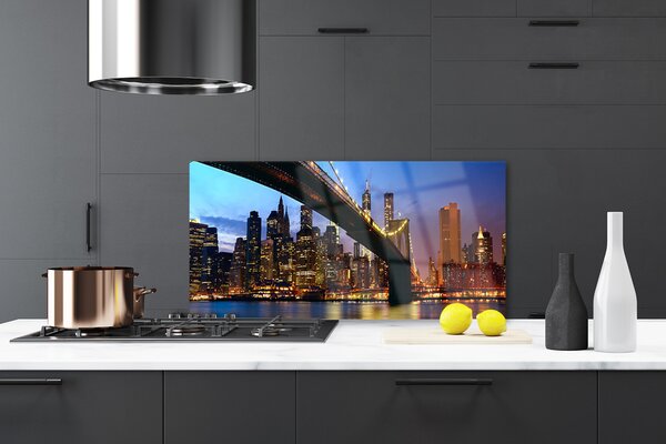 Nástenný panel  Most mesto voda 120x60 cm
