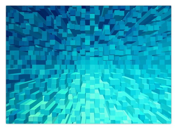 Obraz - abstraktné kocky (70x50 cm)