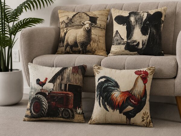 XPOSE® Set obliečok na vankúš STATOK (digitálna tlač) 43x43 cm - set 4ks