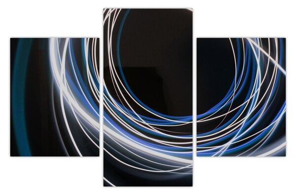 Obraz modrých liniek (90x60 cm)