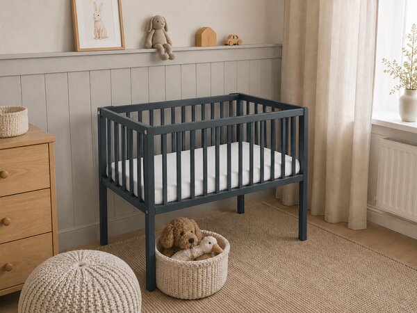 Detská postieľka Crib Stardust 90x40 - antracit