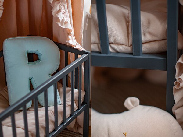 Detská postieľka Crib Stardust 90x40 - antracit