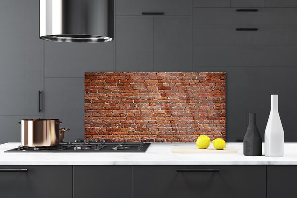 Sklenený obklad Do kuchyne Tehlová múr tehly 120x60 cm