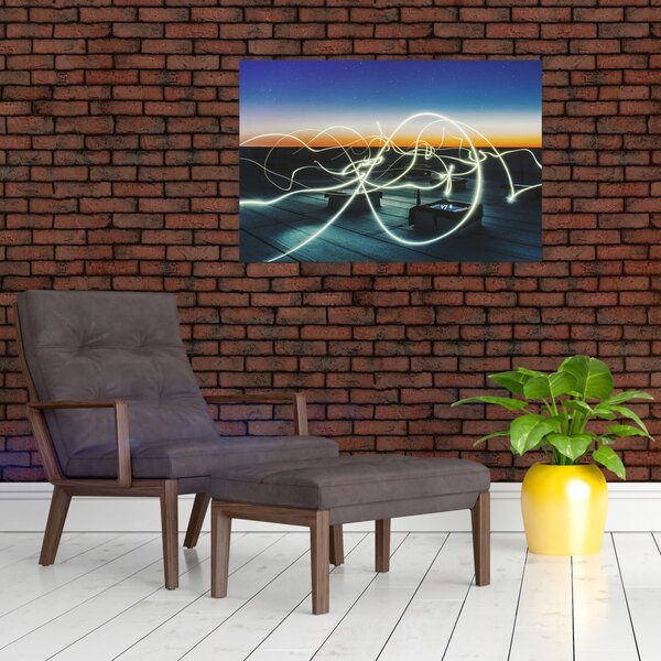 Obraz - pohľad na oblohu zo strechy (90x60 cm)