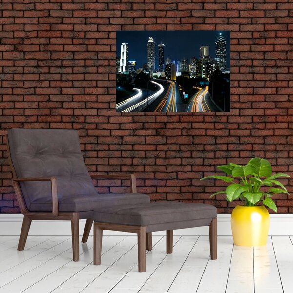 Obraz nočnej metropoly (70x50 cm)