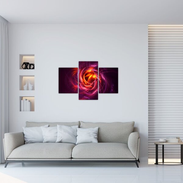 Obraz svietiacej modernej abstrakcie (90x60 cm)